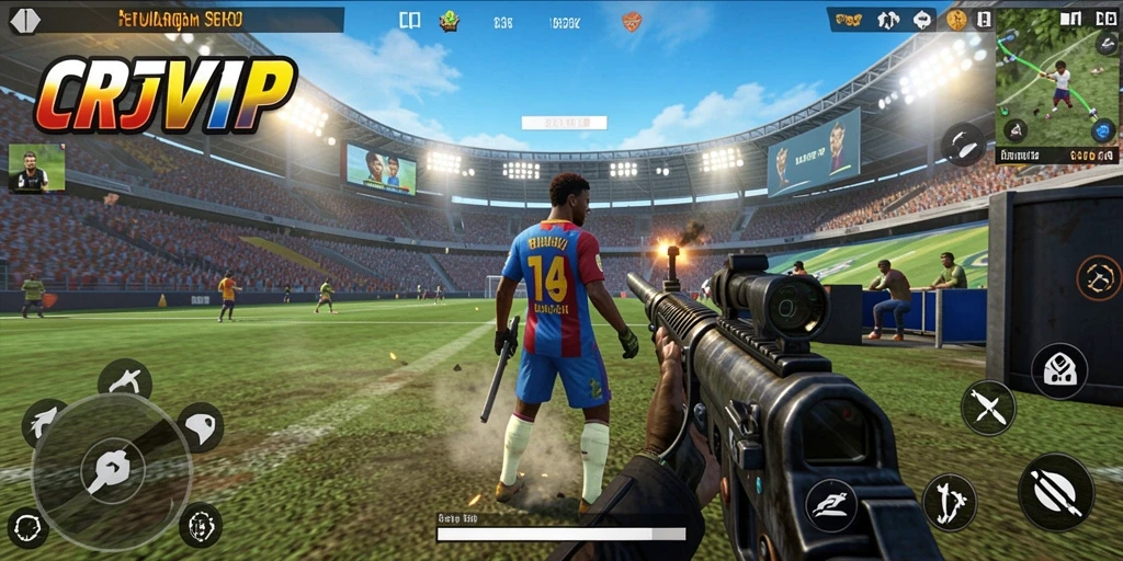 Tangkapan layar menampilkan aksi seru dalam gameplay TPS.