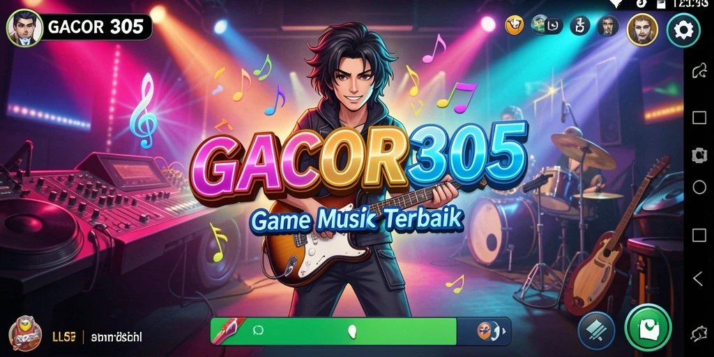 Tampilan menarik saat bermain GACOR305 dengan musik yang menggugah semangat.