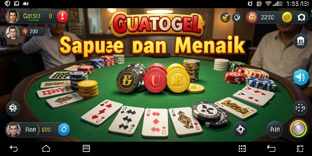 Tampilan gameplay seru di GUATOGEL saat bermain Gaple.
