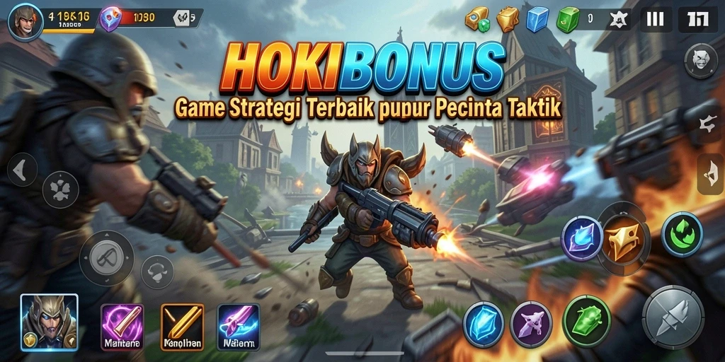 Screenshot gameplay HOKIBONUS yang menunjukkan aksi strategi seru.