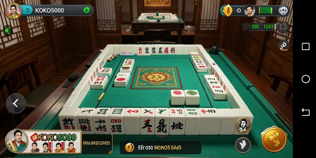 Gameplay KOKO5000 yang menarik dengan desain ubin Mahjong.