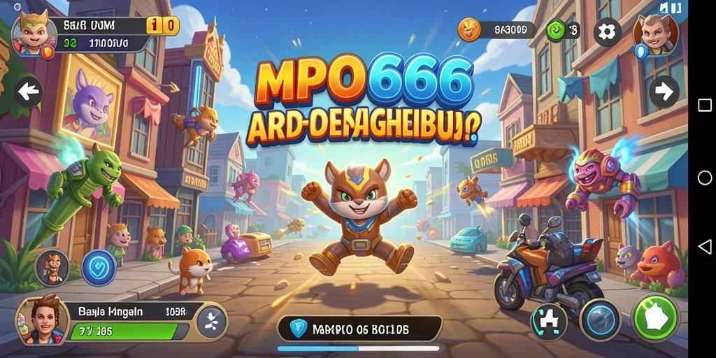 Tampilan gameplay seru MPO666 dengan tantangan arcade yang mendebarkan.