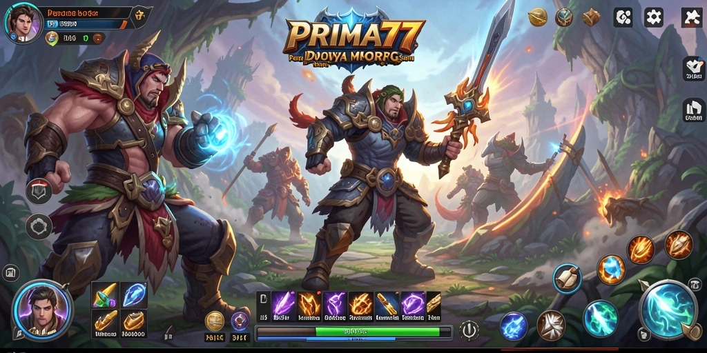 Tampilan gameplay seru dalam PRIMA77 dengan aksi dan petualangan yang mendebarkan.