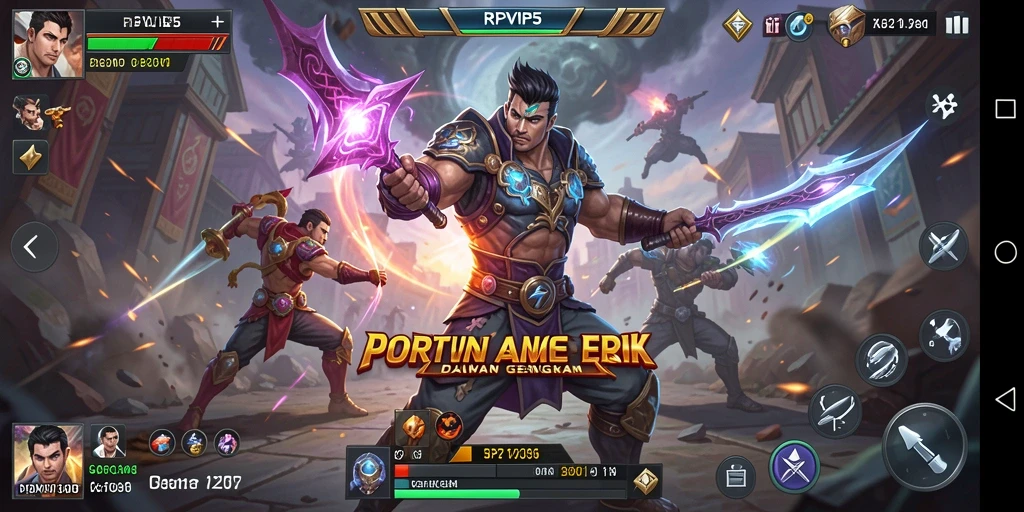 Tampilan gameplay seru dalam pertarungan RPVIP5 yang menegangkan.