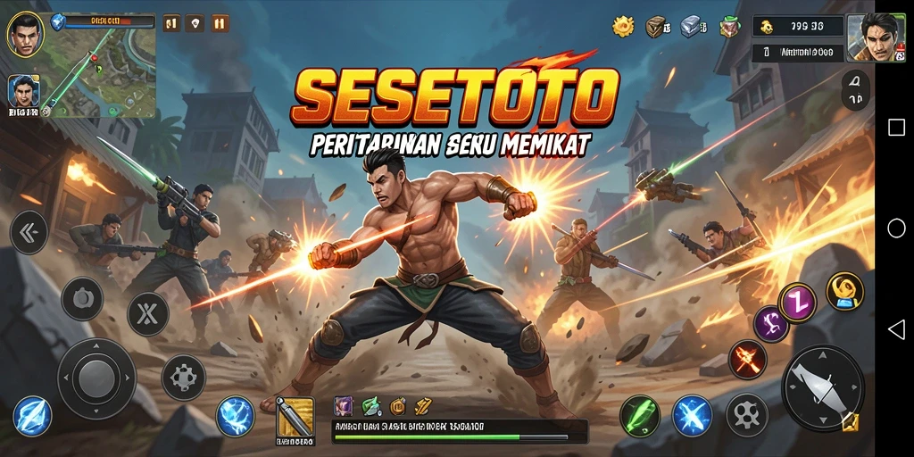 Screenshot menampilkan momen aksi seru dalam SESETOTO dengan grafis menawan.